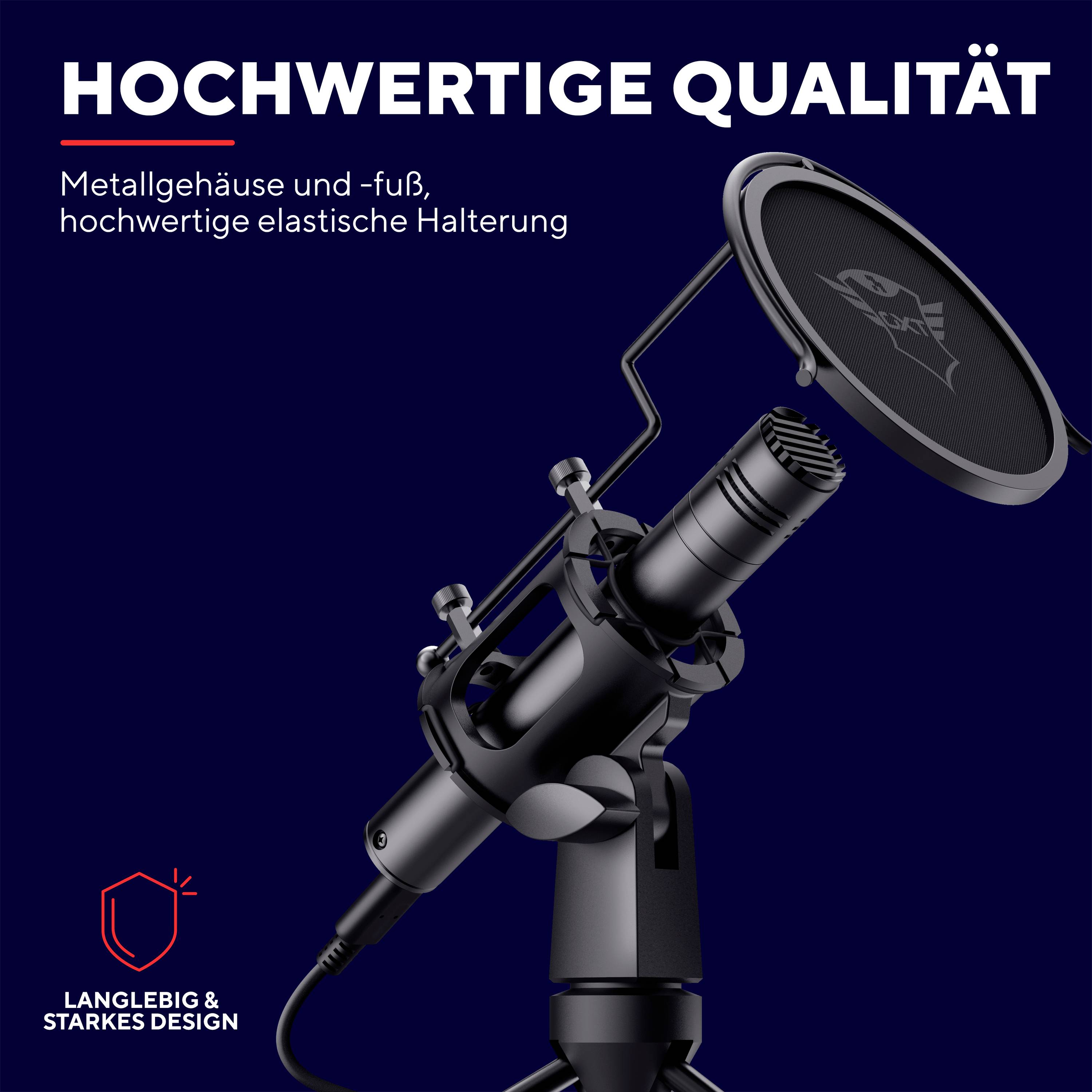 Trust GXT241 VELICA Stand USB-Mikrofon Übertragungsart (Details):USB, Kabelgebunden inkl. Stativ USB-C® USB, Kabelgebunden