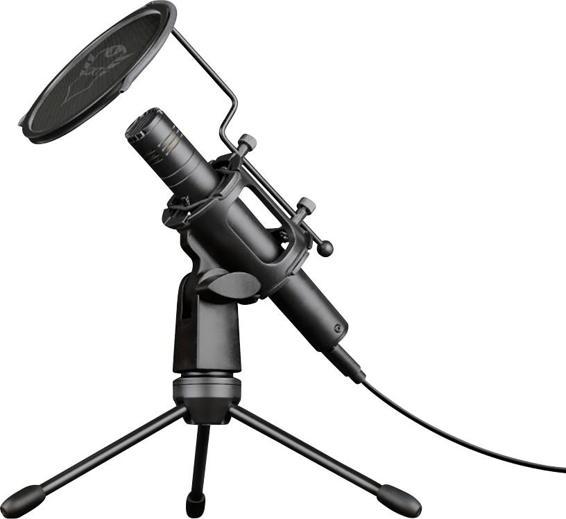 Trust GXT241 VELICA Stand USB-Mikrofon Übertragungsart (Details):USB, Kabelgebunden inkl. Stativ USB-C® USB, Kabelgebunden