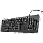 Trust Qwertz GXT 863 MAZZ USB, Kabelgebunden Gaming-Tastatur Deutsch, QWERTZ Schwarz Multimediatast