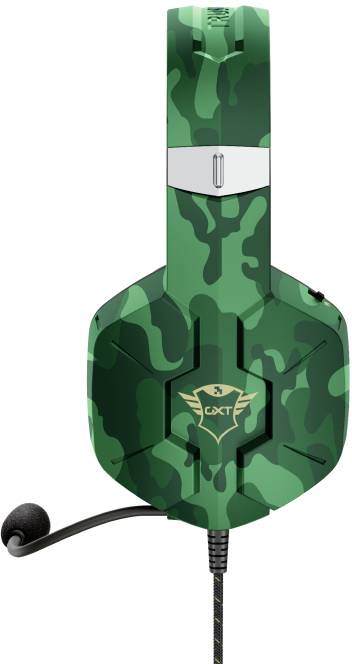 Trust GXT 323C CARUS Gaming Over Ear Headset kabelgebunden Stereo Grün-Gelb, Gelb Lautstärkeregelung, Mikrofon-Stummschaltung