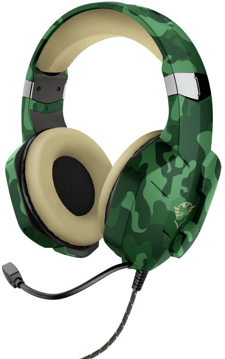 Trust GXT 323C CARUS Gaming Over Ear Headset kabelgebunden Stereo Grün-Gelb, Gelb Lautstärkeregelung, Mikrofon-Stummschaltung