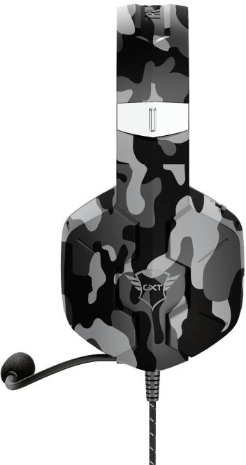 Trust GXT 323K CARUS Gaming Over Ear Headset kabelgebunden Stereo Schwarz/Grau Lautstärkeregelung, Mikrofon-Stummschaltung