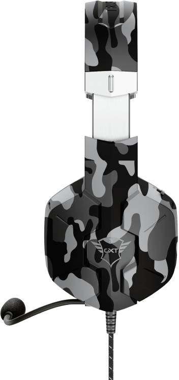 Trust GXT 323K CARUS Gaming Over Ear Headset kabelgebunden Stereo Schwarz/Grau Lautstärkeregelung, Mikrofon-Stummschaltung