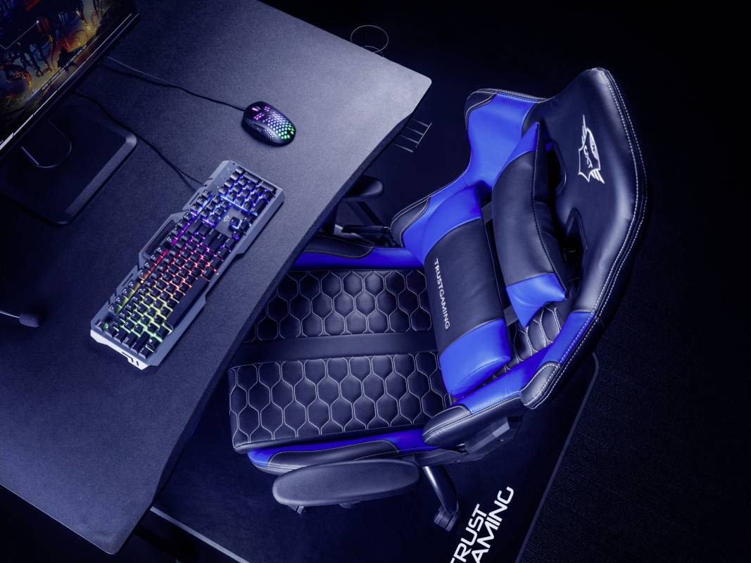 Trust GXT708B RESTO CHAIR BLUE Gaming-Stuhl Blau, Schwarz/Blau