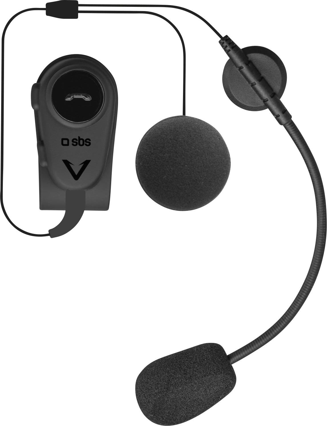 sbs mobile TEEARSETMONOMOTOBTK Headset mit Mikrofon Passend für (Helmtyp) alle Helmtypen