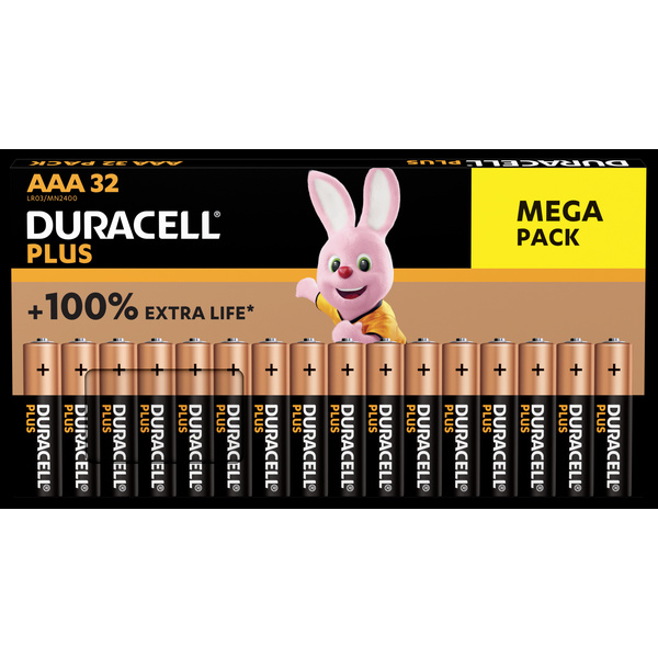 Pile LR3 (AAA) Duracell Plus-AAA BP32 alcaline(s) 1.5 V 32 pc(s) livraison  gratuite