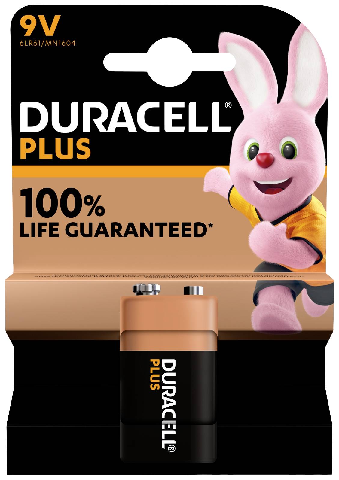 Duracell Plus-9V B1 9 V Block-Batterie Alkali-Mangan 9 V 1 St.