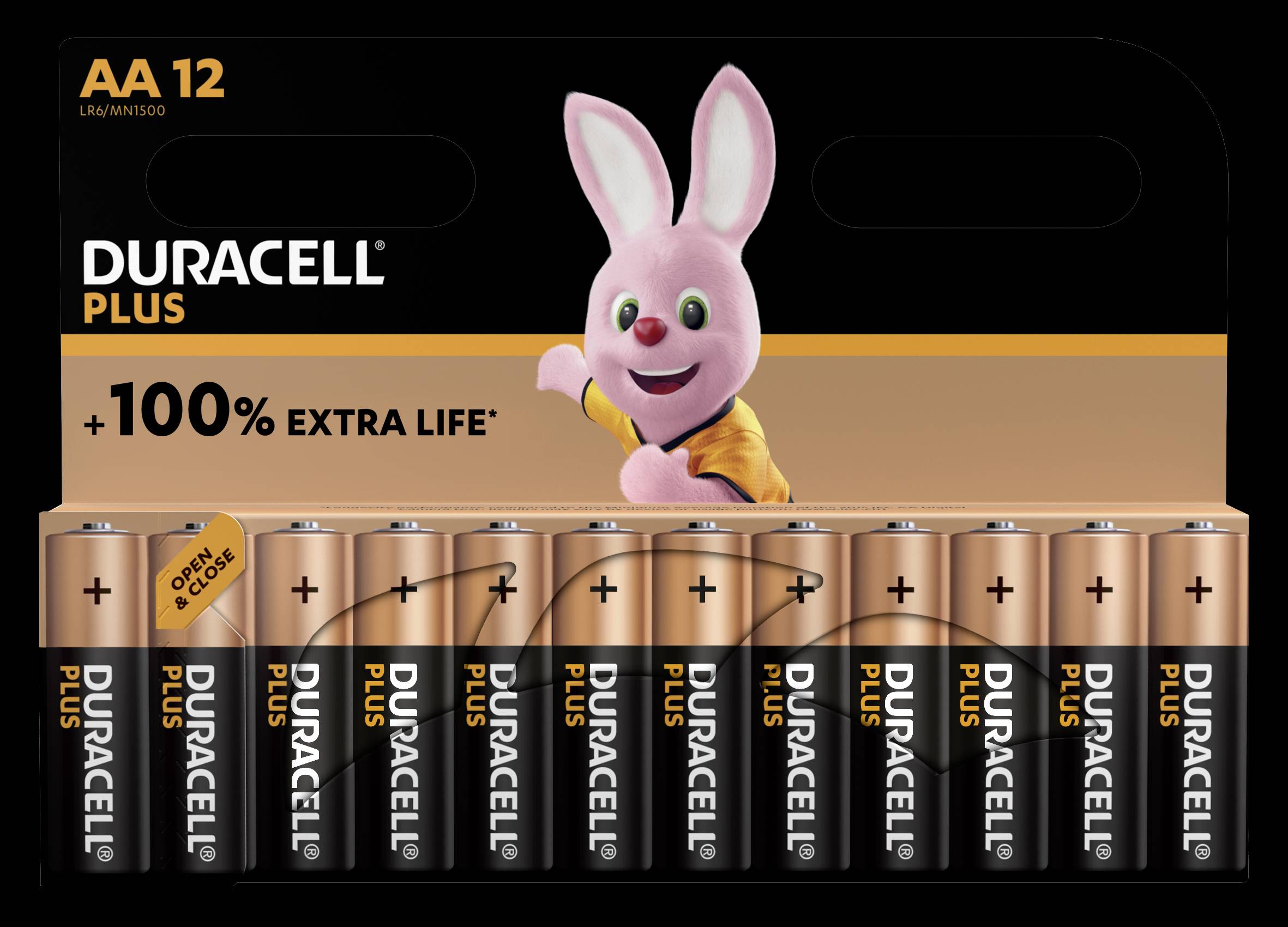 Duracell Plus-AA CP12 Mignon (AA)-Batterie Alkali-Mangan 1.5 V 12 St.