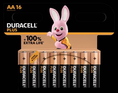 Duracell Plus-AA CP16 Mignon (AA)-Batterie Alkali-Mangan 1.5V 16St.