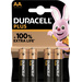 Duracell Plus-AA K4 Mignon (AA)-Batterie Alkali-Mangan 1.5V 4St.