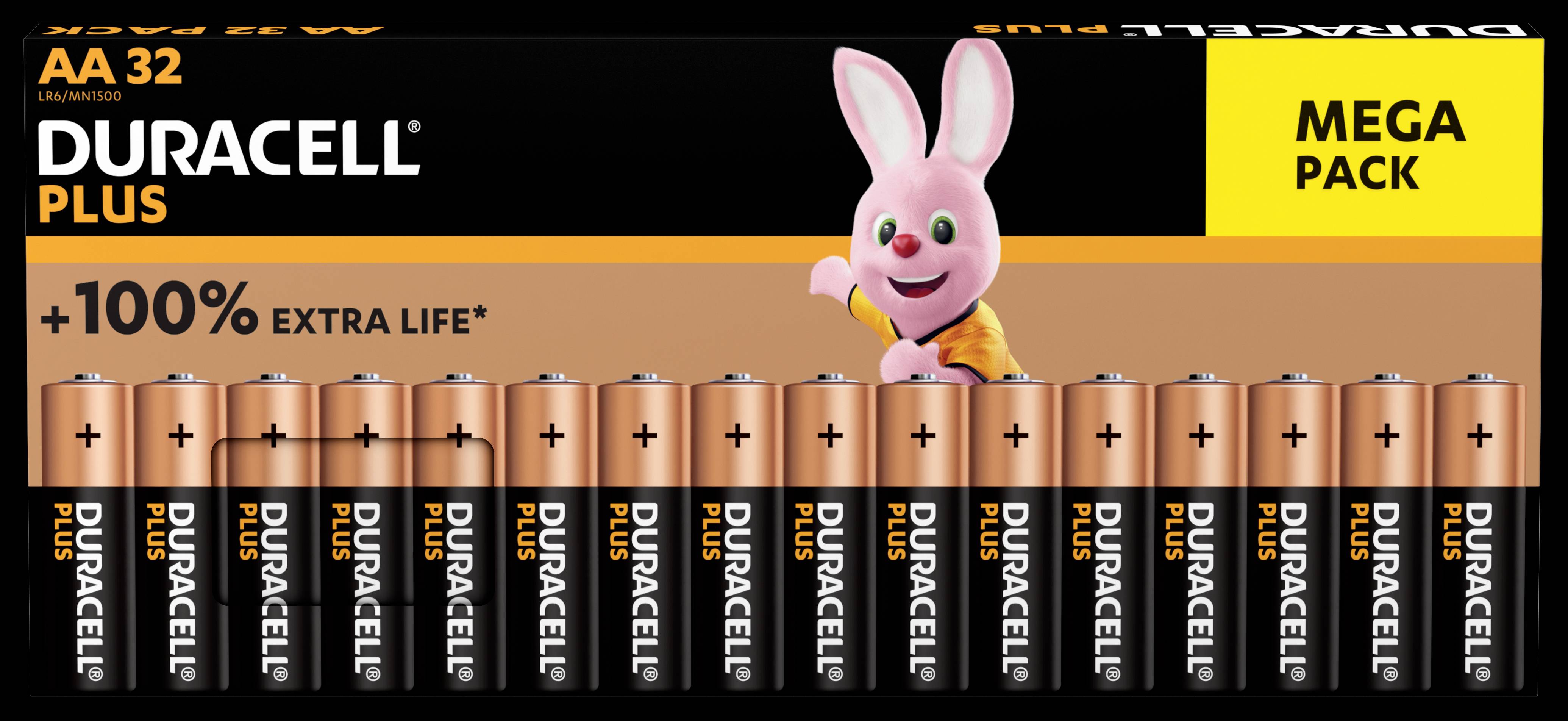 Duracell Plus-AA BP32 Mignon (AA)-Batterie Alkali-Mangan 1.5 V 32 St.