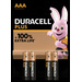 Duracell Plus-AAA K4 Micro (AAA)-Batterie Alkali-Mangan 1.5 V 4 St.