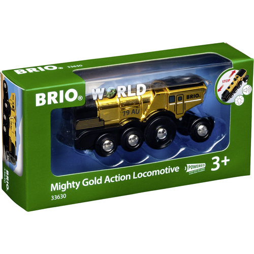 Brio 63363000 Goldene Batterielok mit Licht und S