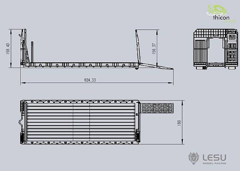 Thicon Models 55014 1:14 Abroll-Flachbett-Aufbau 1St.