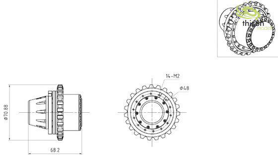 Thicon Models 58112 Antriebsräder-Set 2 St.