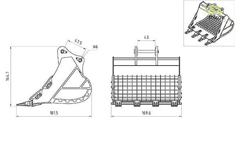 Thicon Models 58116 1:14 Schaufel 1St.