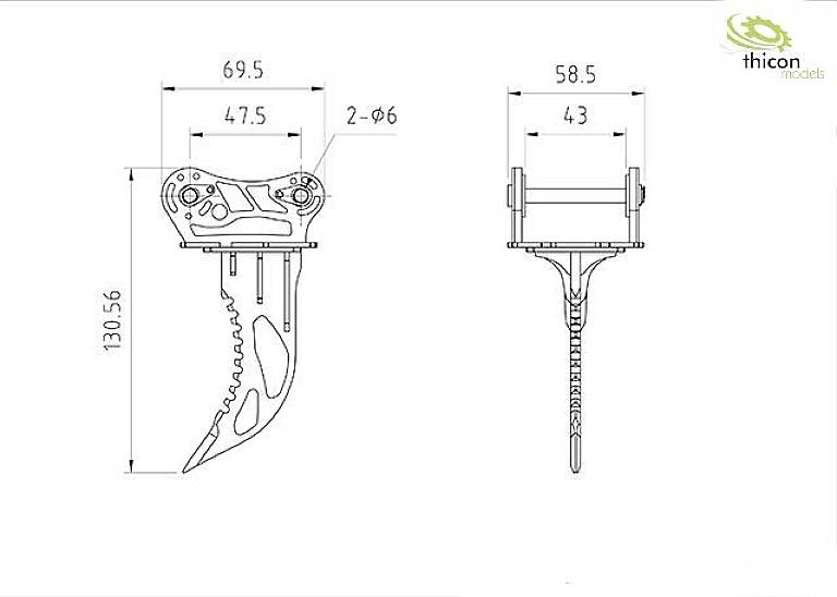 Thicon Models 58118 1:14 Reisszahn 1St.