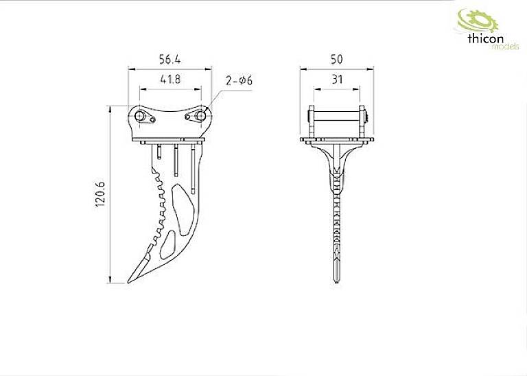 Thicon Models 58314 1:14 Reisszahn 1St.