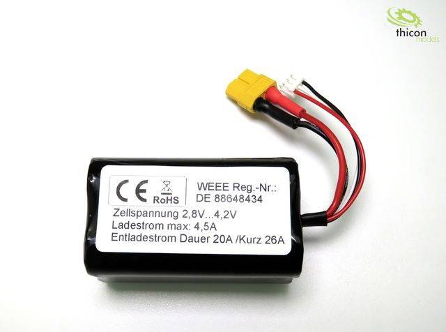 Thicon Models Modellbau-Akkupack (LiIon) 7.4V 8400 mAh XT60