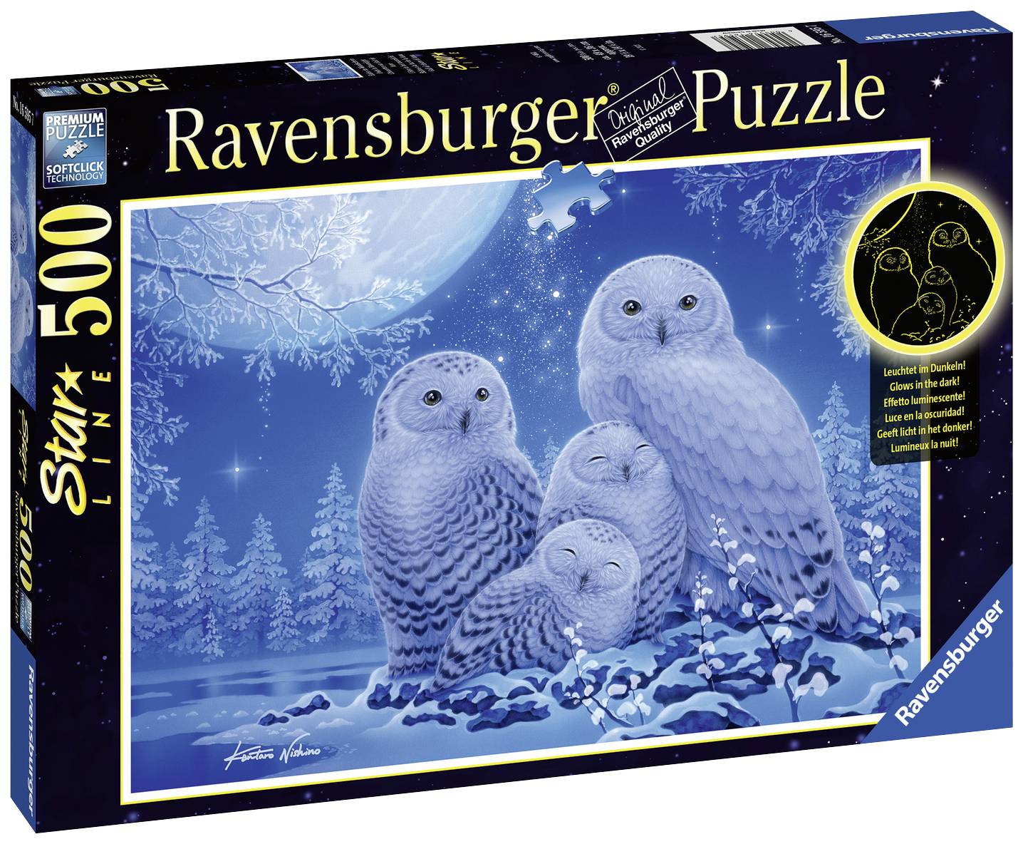 Ravensburger Eulen im Mondschein Puzzleteile= 500