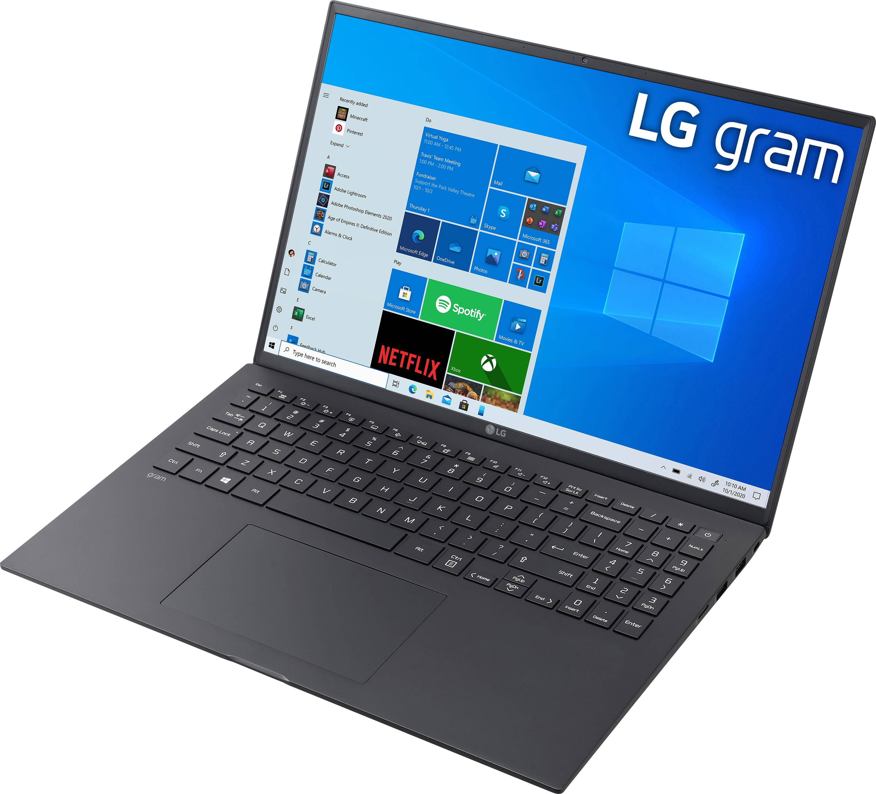 LG Electronics Notebook Gram 16 16Z90P 40.6cm (16 Zoll) WQXGA Intel® Core™ i5 i5-1135G7 16GB RAM 512GB SSD Win 10 Pro Schwarz