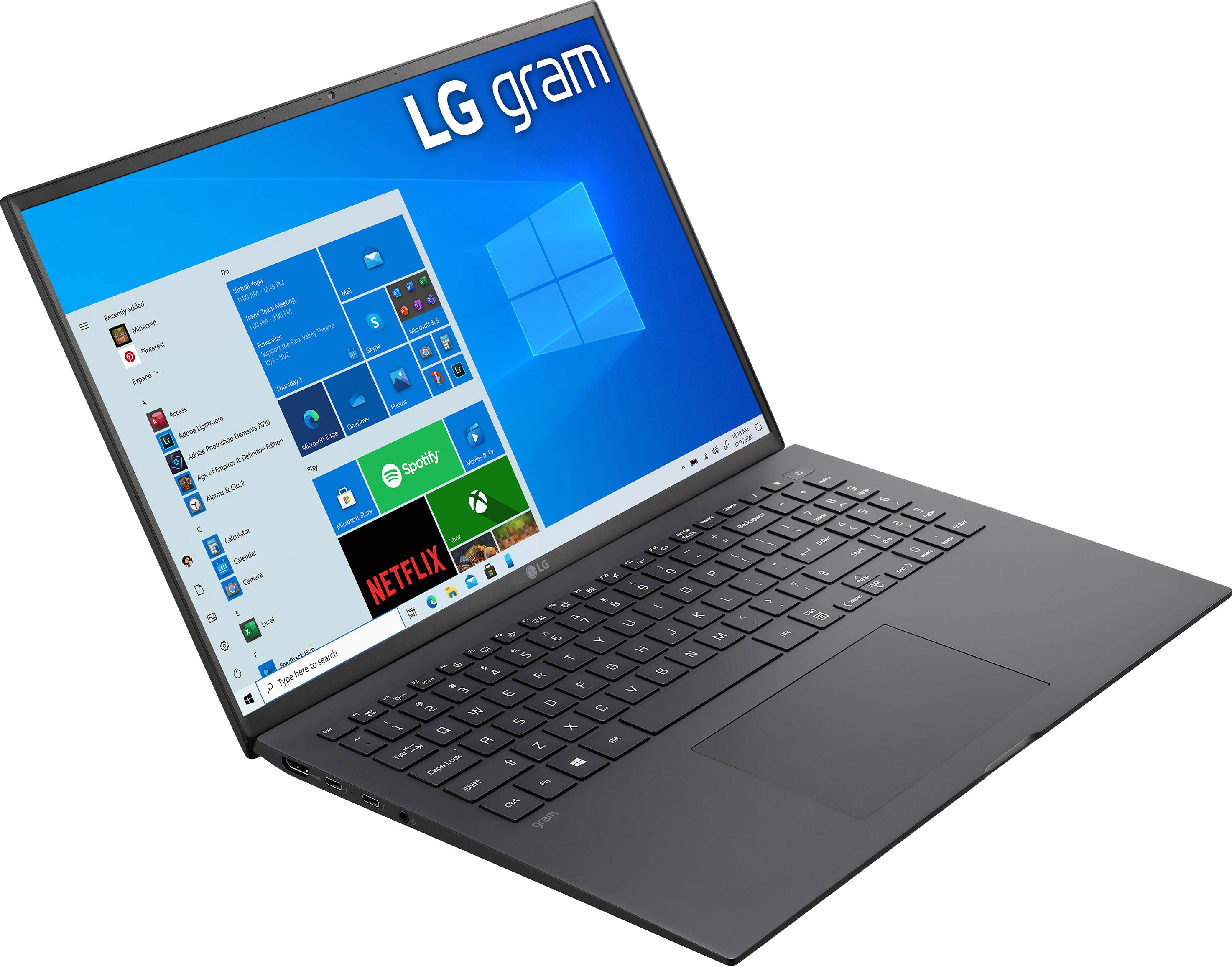 LG Electronics Notebook Gram 16 16Z90P 40.6cm (16 Zoll) WQXGA Intel® Core™ i5 i5-1135G7 16GB RAM 512GB SSD Win 10 Pro Schwarz