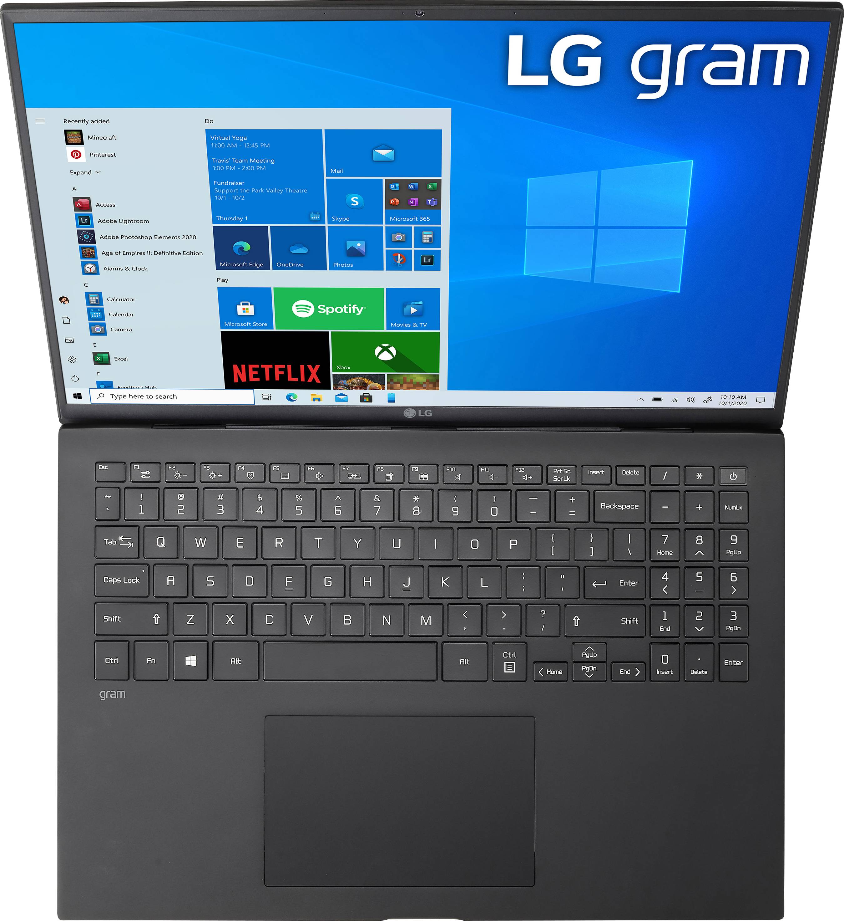 LG Electronics Notebook Gram 16 16Z90P 40.6cm (16 Zoll) WQXGA Intel® Core™ i5 i5-1135G7 16GB RAM 512GB SSD Win 10 Pro Schwarz