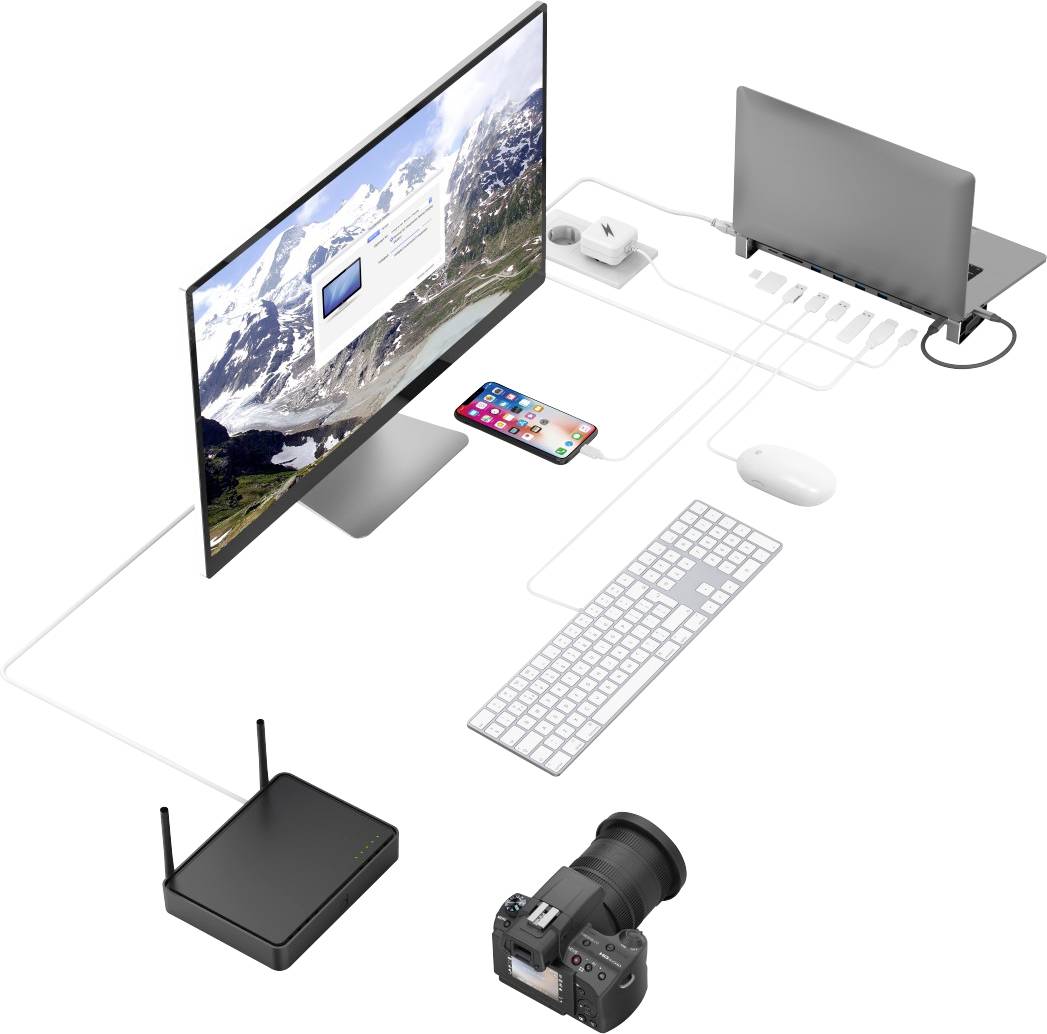 Hama USB-C® Dockingstation USB-C-Docking-Station 9 Ports Passend für Marke: Universal USB-C® Power