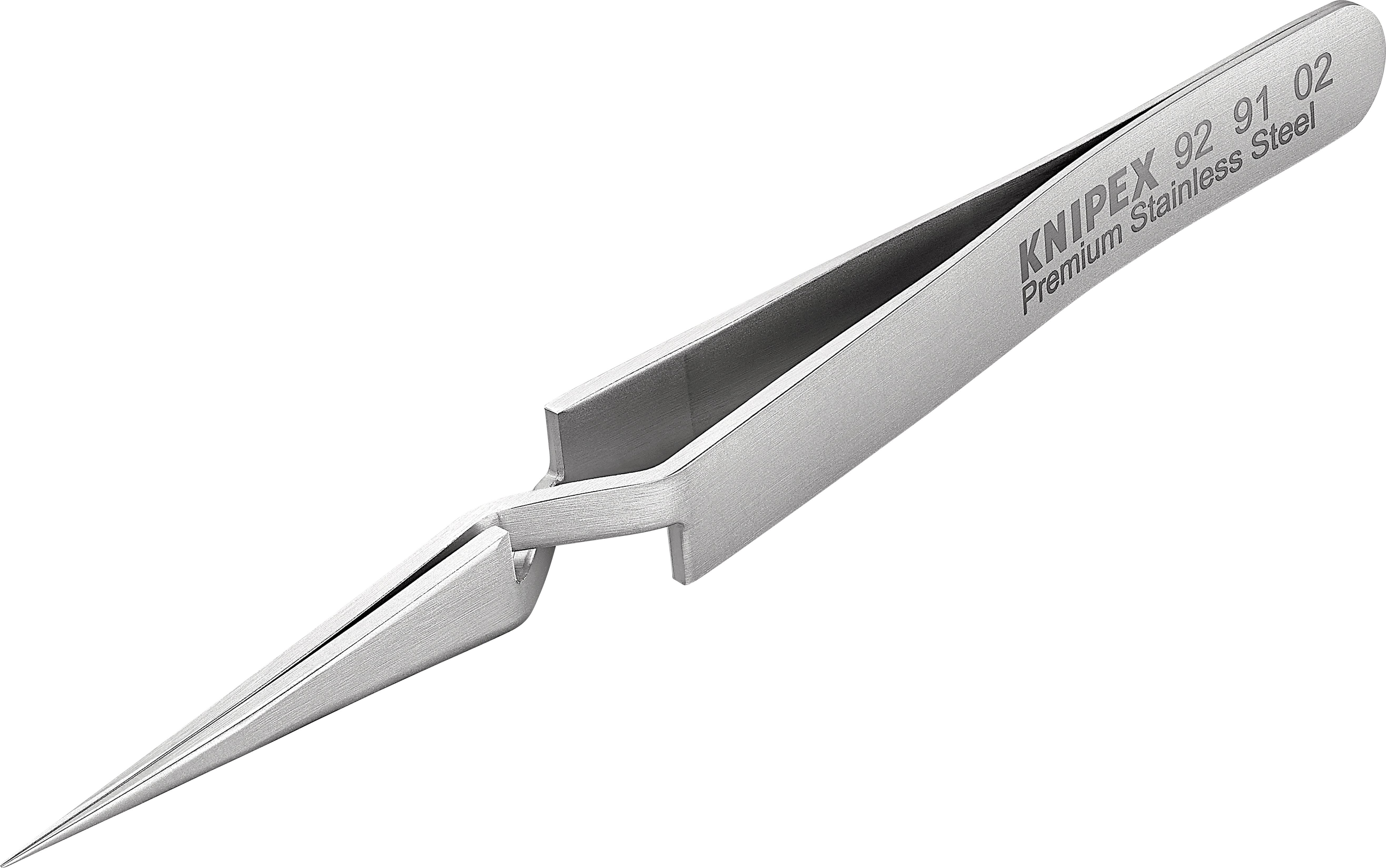 Knipex 92 91 02 Präzisionskreuzpinzette Spitz, fein, extra dünn 120mm