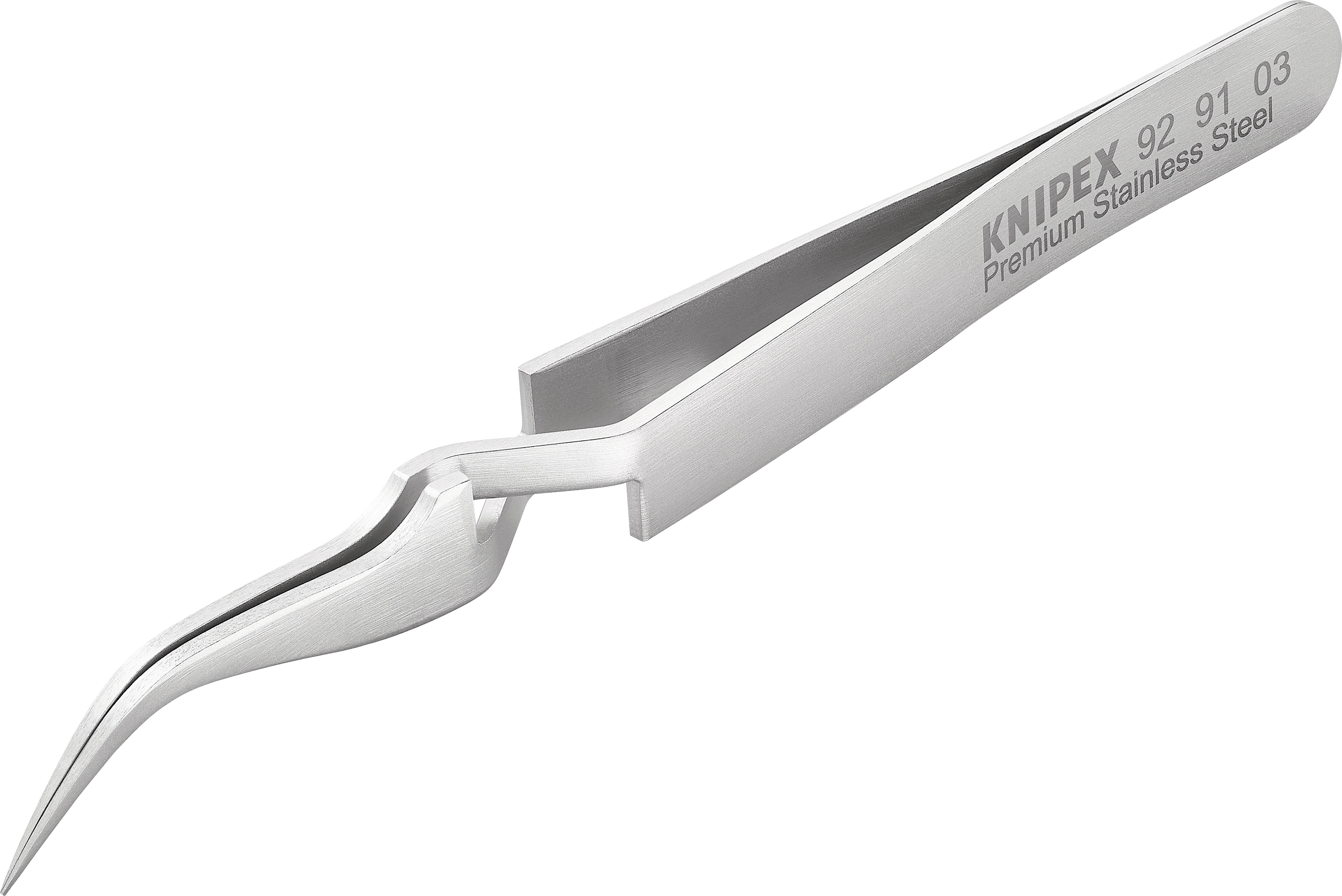 Knipex 92 91 03 Präzisionskreuzpinzette Spitz, fein, extra dünn 115mm