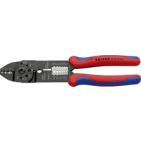 Knipex 97 21 215 C Crimpzange 1 Stück Unisolierte Kabelschuhe, Unisolierte Kabelverbinder 0.5 bis 6mm² Knipex 97 21 215 C Crimpzange 1 Stück Unisolierte Kabelschuhe, Unisolierte Kabelverbinder 0.5 bis 6mm²