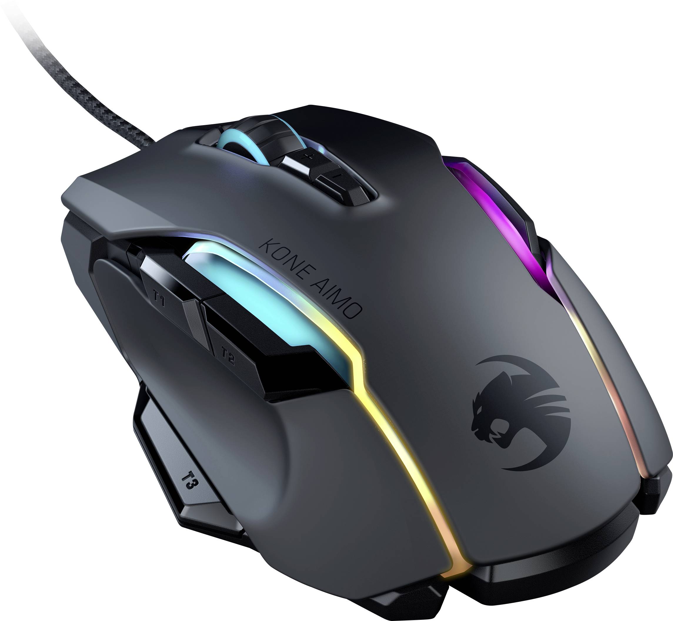 Roccat Kone AIMO Ergonomische Gaming-Maus USB Optisch Schwarz 16000 dpi Ergonomisch, Integrierter Profilspeicher