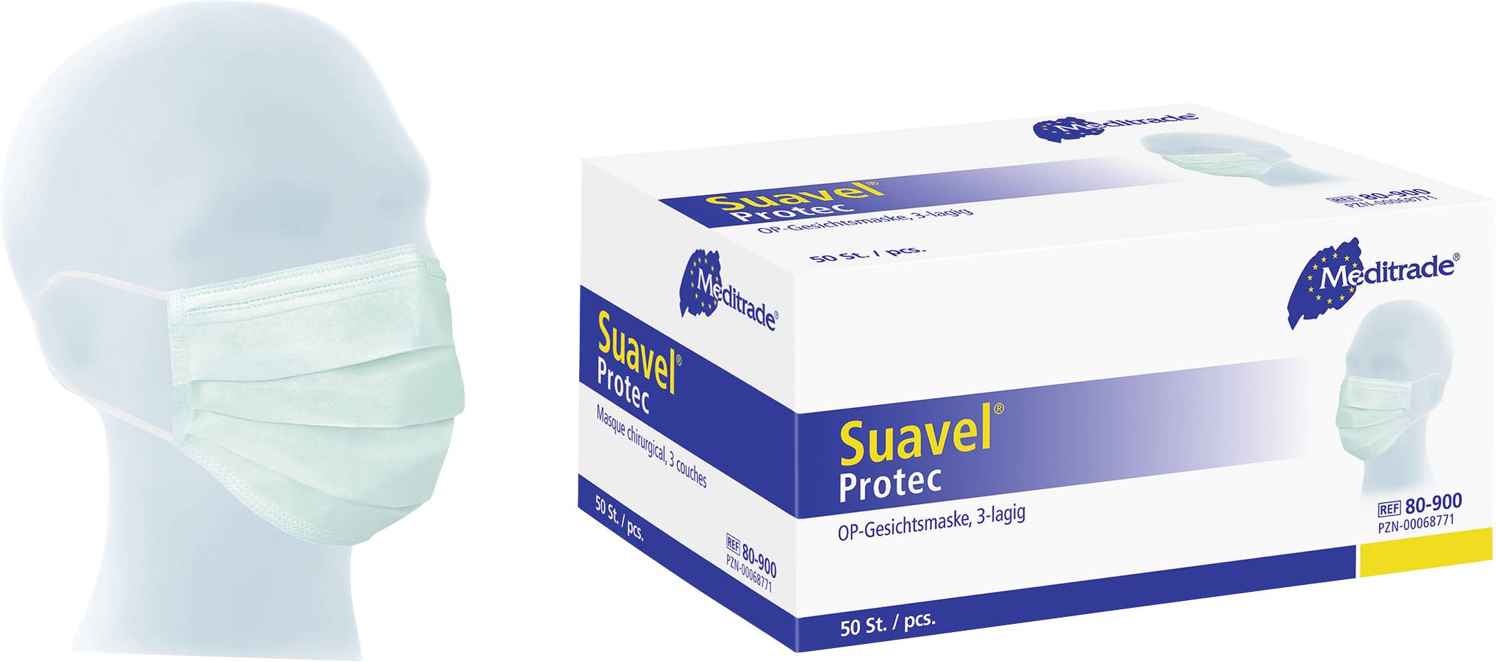 Meditrade Suavel® Protec 80-902 Mund-Nasen-Schutz 50St.