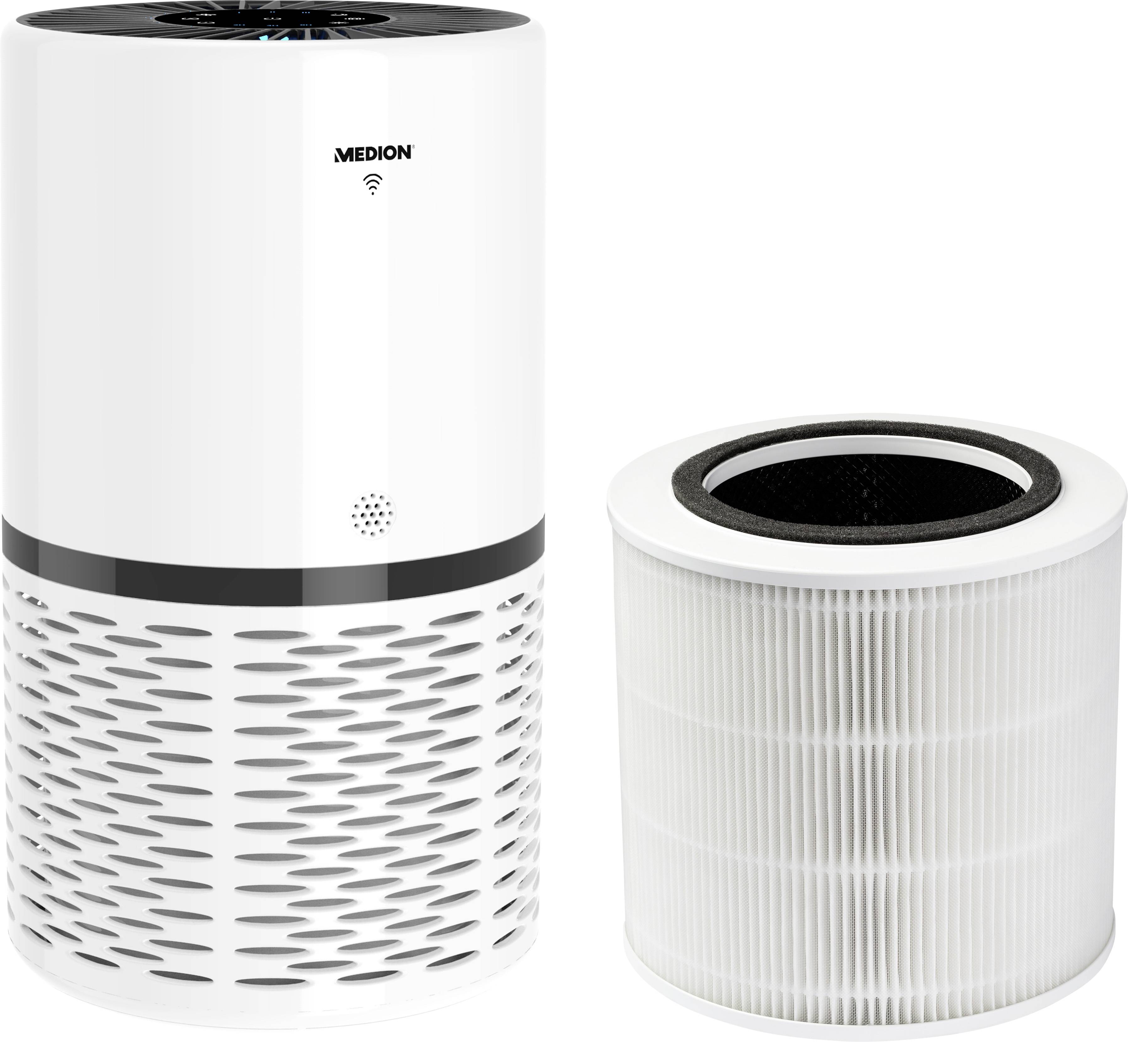 Medion MD 10171 MD 10171 Luftreiniger 52m² Weiß, Schwarz