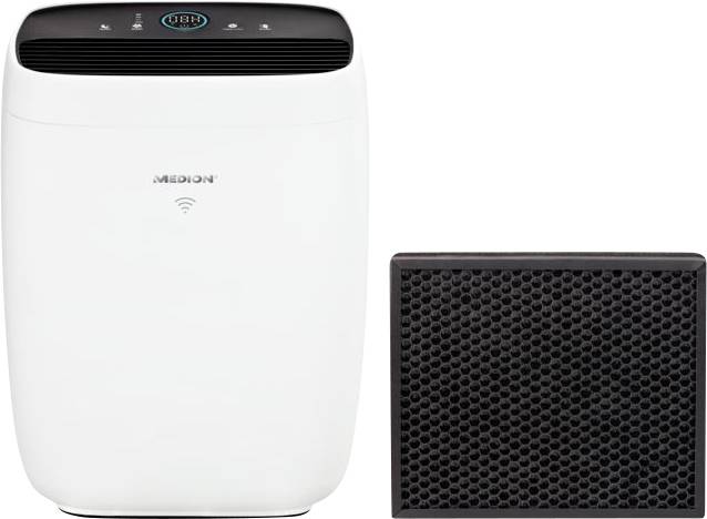 Medion MD 10444 MD 10444 Luftreiniger 60 m² Weiß, Schwarz