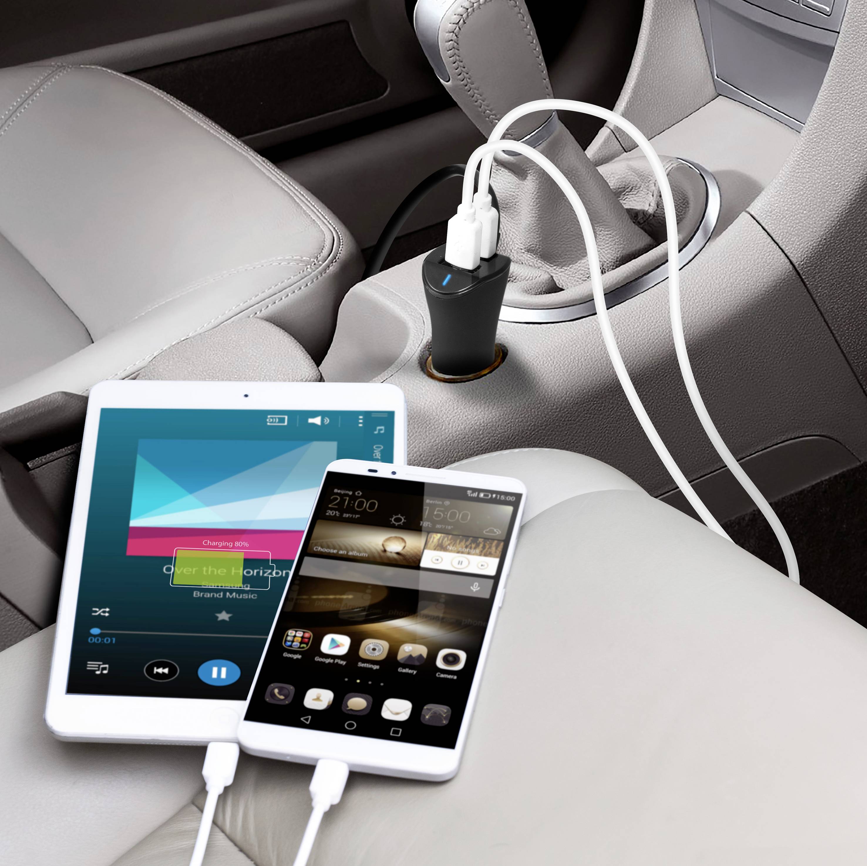 Technaxx 4708 TE14 Zigarettenanzünder-Verteiler Schnittstellen: USB 4 x