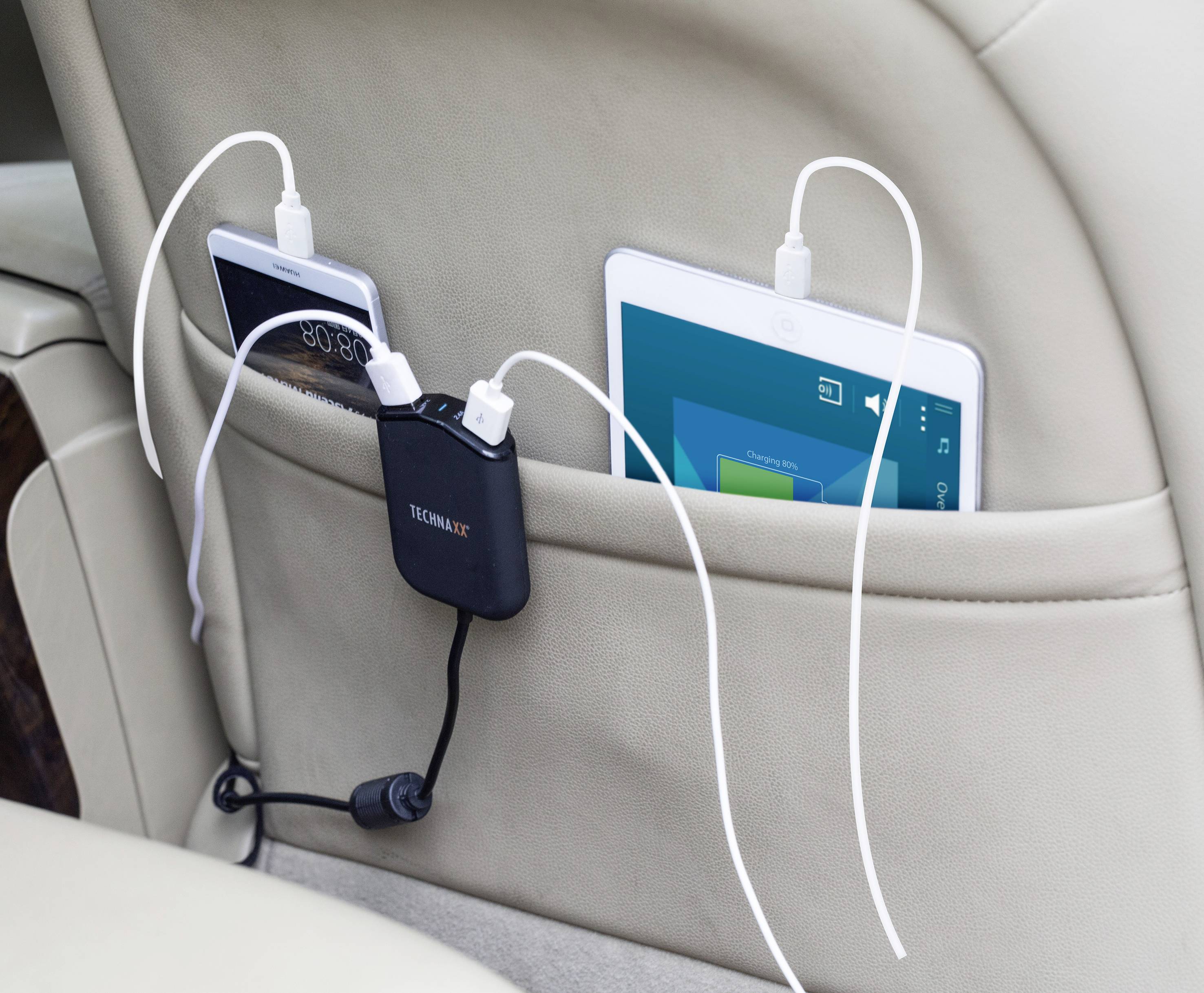 Technaxx 4708 TE14 Zigarettenanzünder-Verteiler Schnittstellen: USB 4 x