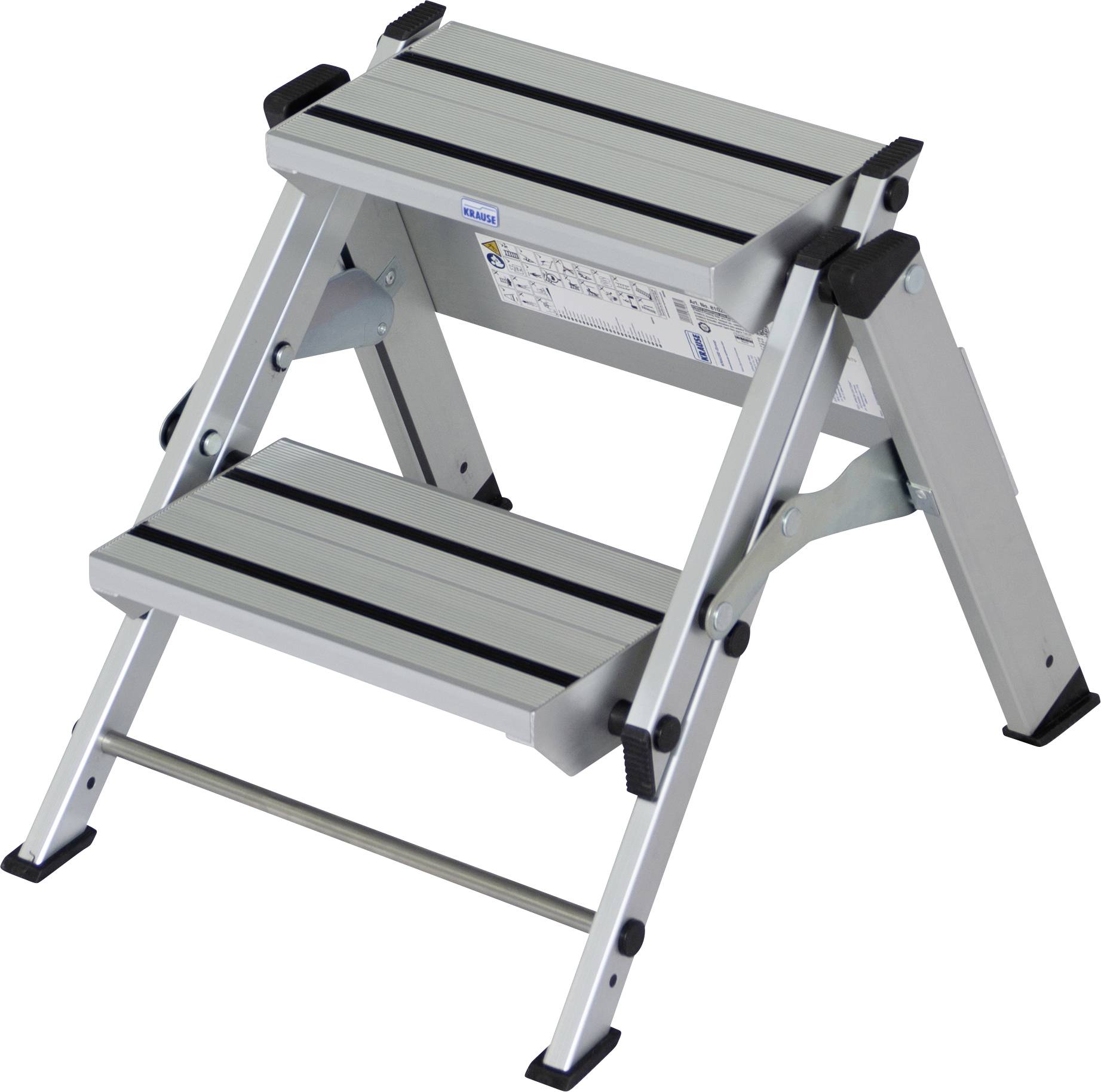 Krause 810281 Aluminium Treppe klappbar Arbeitshöhe (max.): 2.45m Silber 5.4kg