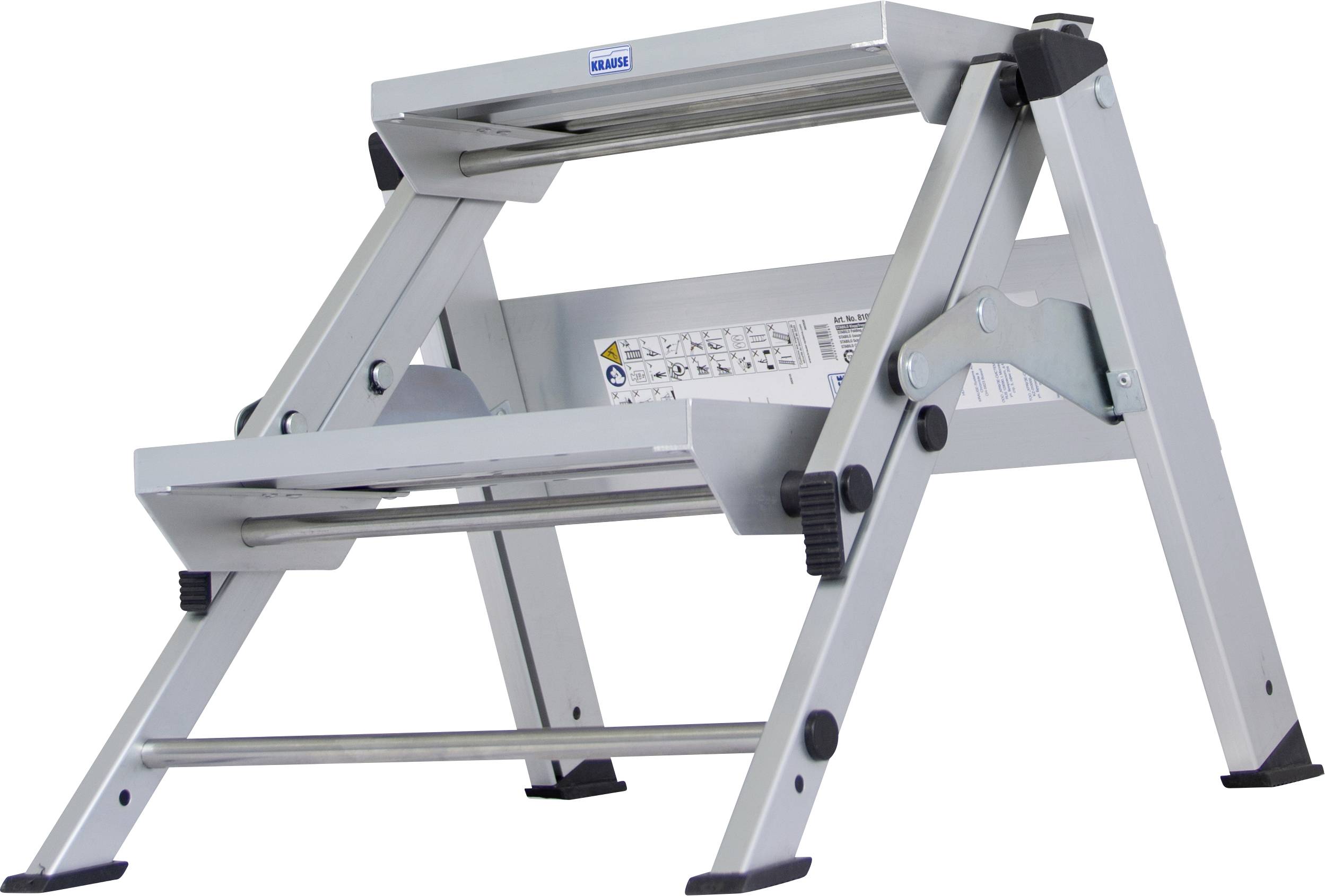 Krause 810281 Aluminium Treppe klappbar Arbeitshöhe (max.): 2.45m Silber 5.4kg