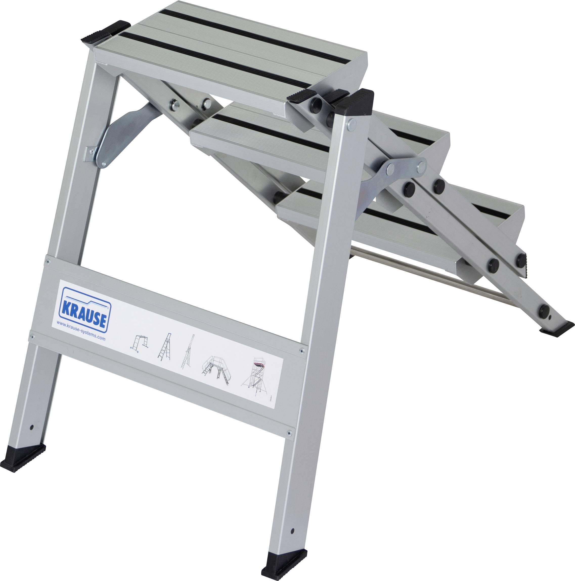 Krause 810298 Aluminium Treppe klappbar Arbeitshöhe (max.): 2.65m Silber 7.4kg