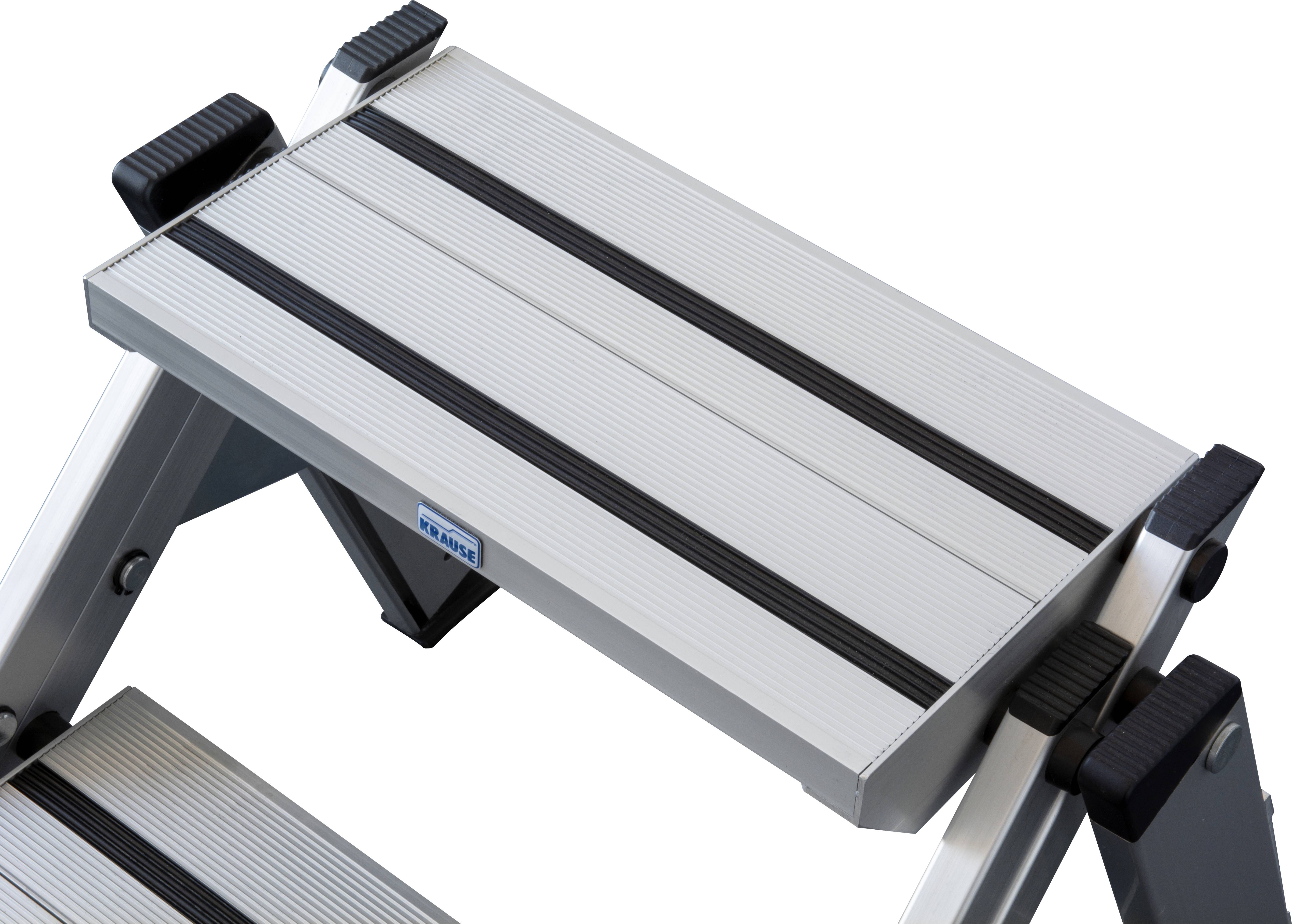 Krause 810298 Aluminium Treppe klappbar Arbeitshöhe (max.): 2.65m Silber 7.4kg