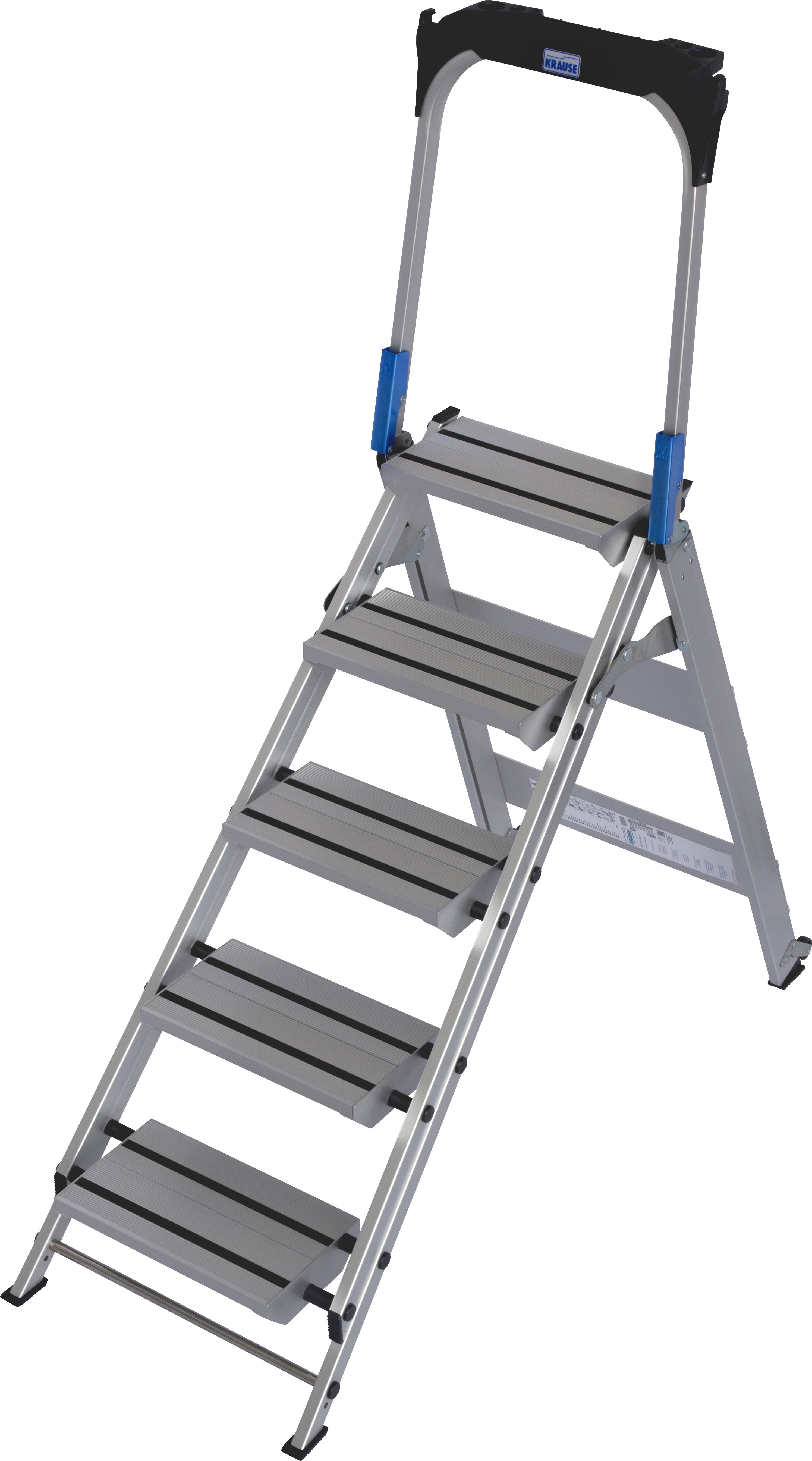 Krause 810328 Aluminium Treppe klappbar Arbeitshöhe (max.): 3m Silber 13.2kg