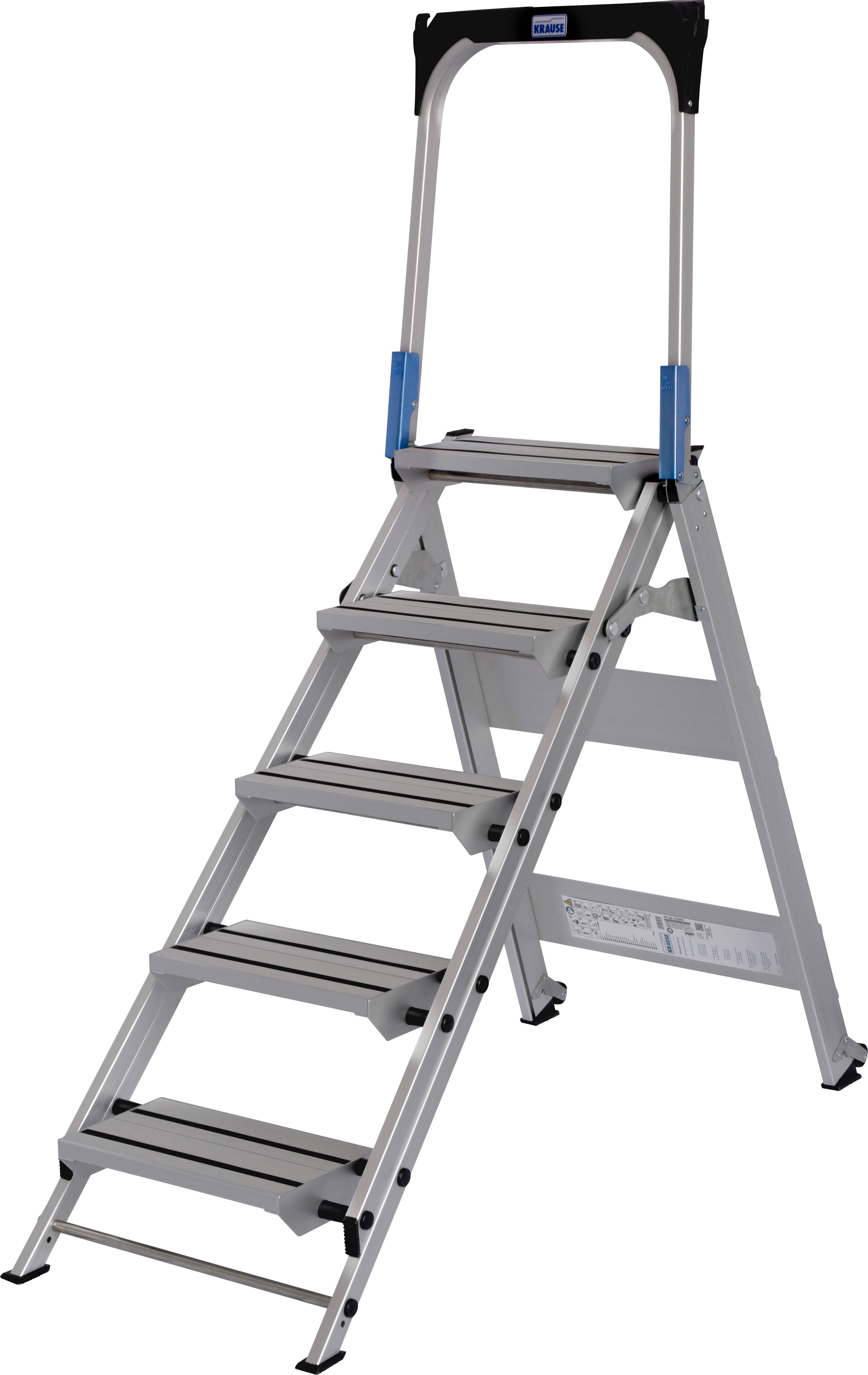 Krause 810328 Aluminium Treppe klappbar Arbeitshöhe (max.): 3m Silber 13.2kg