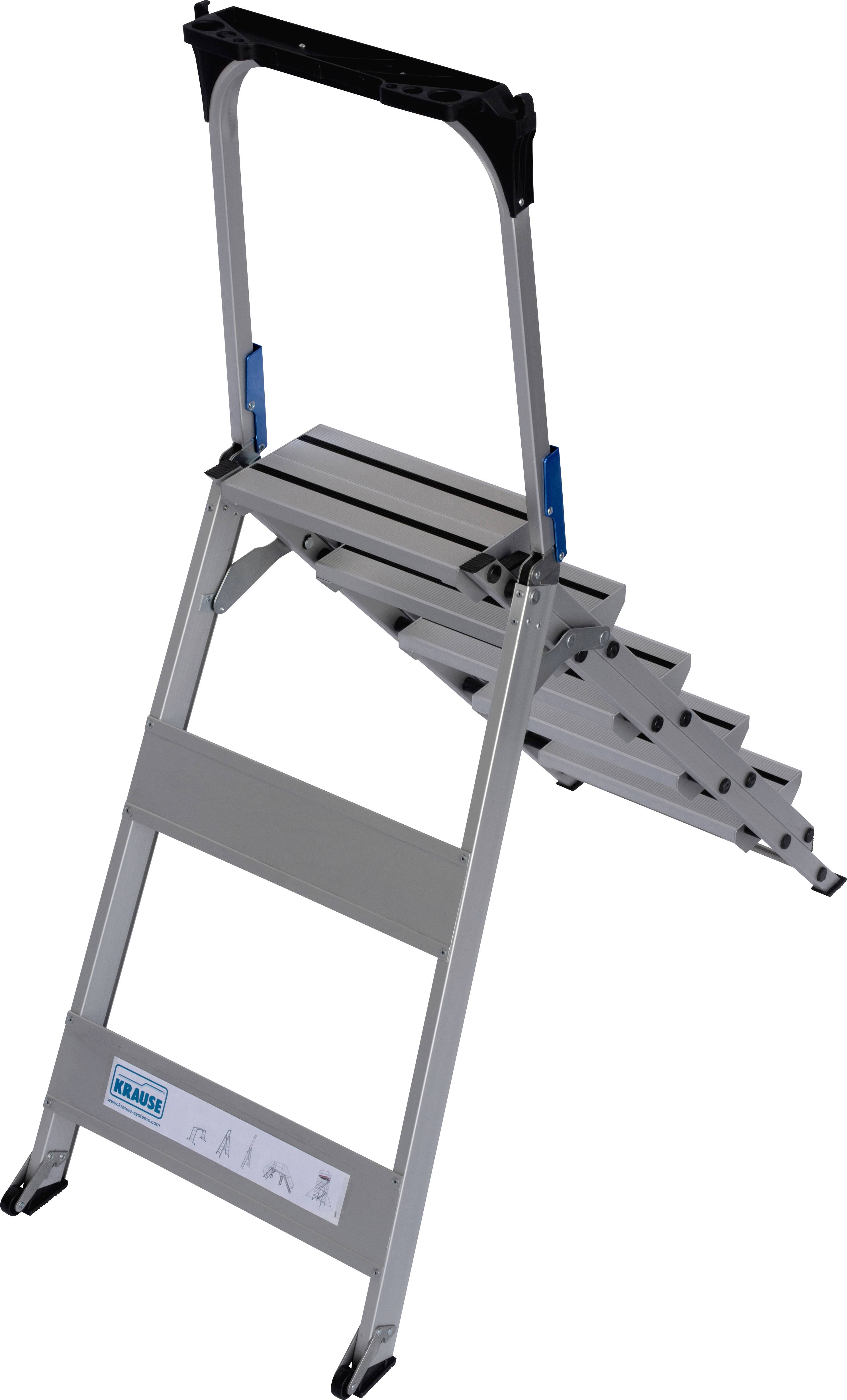 Krause 810328 Aluminium Treppe klappbar Arbeitshöhe (max.): 3m Silber 13.2kg