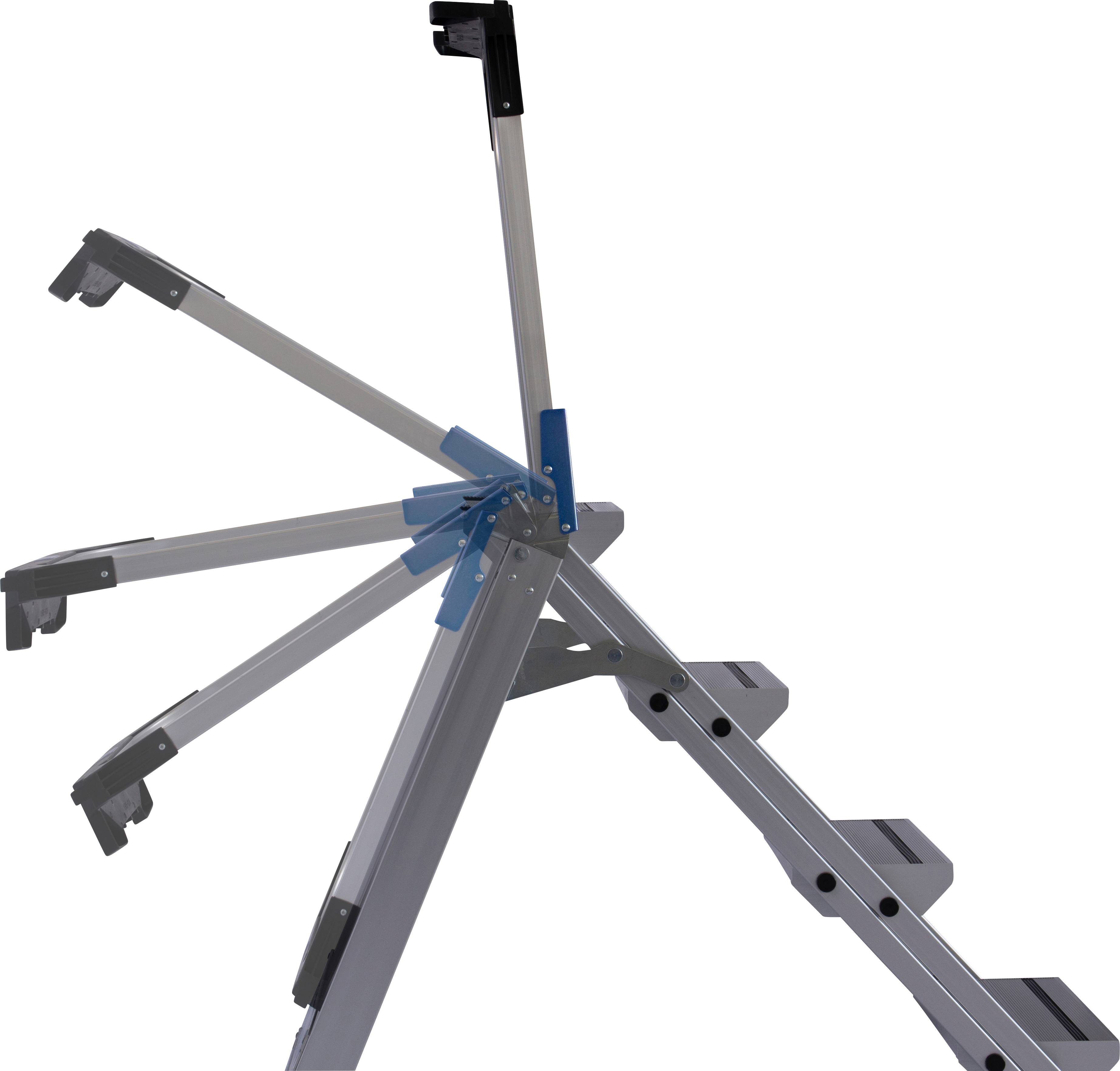 Krause 810304 Aluminium Treppe klappbar Arbeitshöhe (max.): 2.65m Silber 9kg