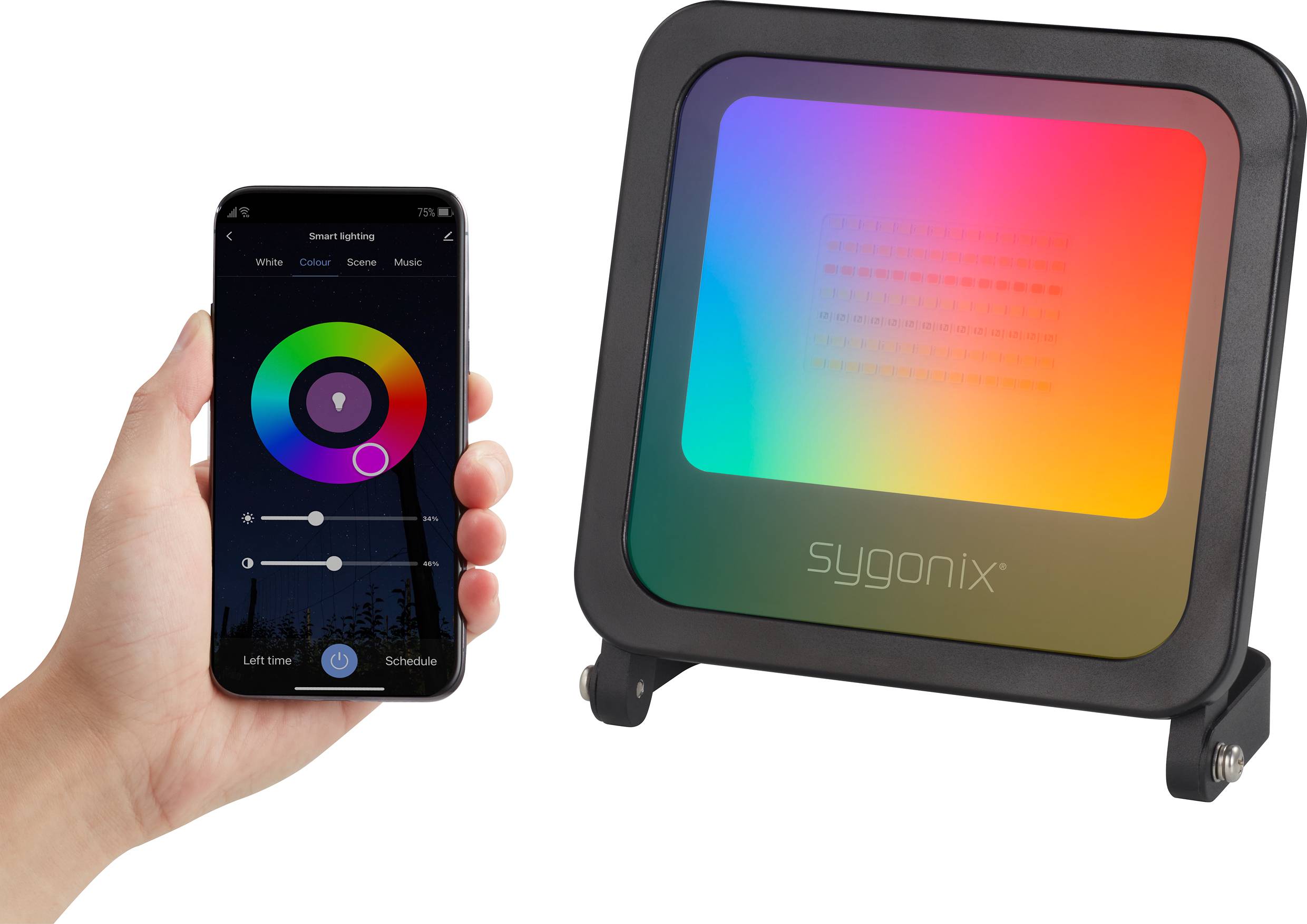 Sygonix SY-4782322 LED-Außenstrahler EEK: F (A - G) 45W Leuchtfarben: Neutralweiß, Warmweiß, RGB