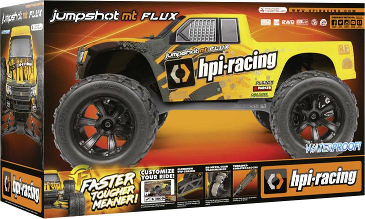 HPI Racing Jumpshot MT Flux Brushless 1:10 RC Einsteiger Modellauto Elektro Monstertruck Heckantrieb (2WD) RtR 2,4GHz