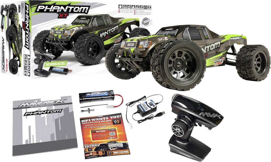 Maverick Phantom XT 1/10 4WD Stadium Truck Brushed 1:10 RC Modellauto Elektro Monstertruck Allradantrieb (4WD) RtR 2,4GHz inkl