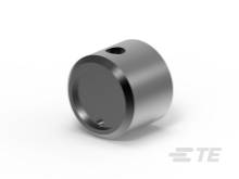 Zylindrisches Metallteil mit glatter Oberfläche und einem Loch an der Seite, zeigt mechanische Präzision.