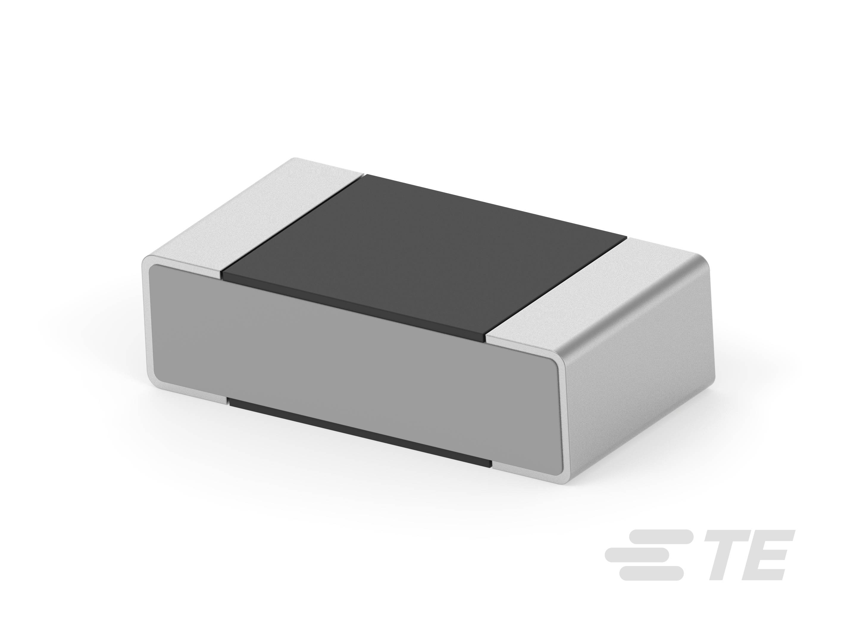 Rechteckiges, silbernes Gehäuse mit schwarzer Oberseite, möglicherweise technisches Gerät oder Elektronikgehäuse.